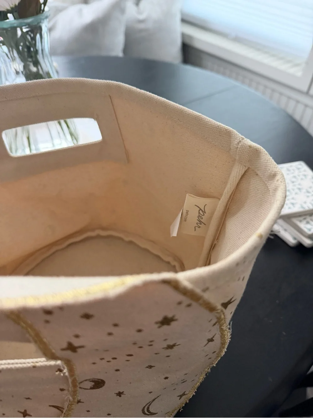 Pehr canvas Star & Moon Storage Baskets